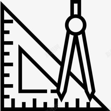 测量工具三角尺广场图标图标