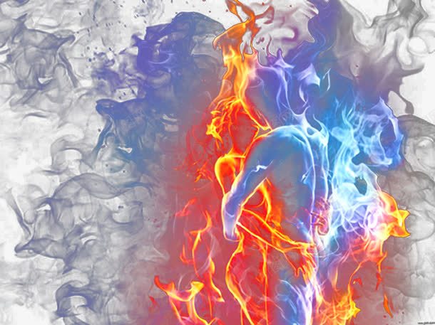 水火情侣png免抠素材_88icon https://88icon.com 创意 创意背景 抽象 水火情侣 火 火星 火焰 火花 炫光 烈火 烈焰 蓝色火焰