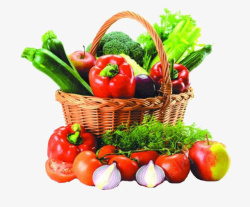 一篮子蔬菜水果素材