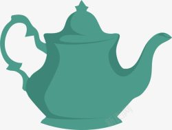 茶主题卡通扁平茶壶电茶插画装饰高清图片