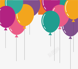 生日卡装饰气球矢量图高清图片