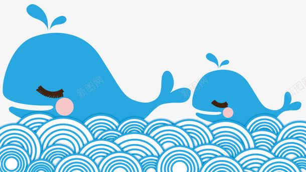 可爱卡通小鲸鱼png免抠素材_88icon https://88icon.com 卡通 可爱 可爱卡通 大海 海洋 海豚 蓝色 鲸鱼