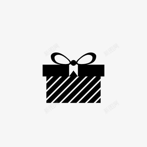 条纹包装礼盒图标png免抠素材_88icon https://88icon.com gift 礼品 礼物 礼物盒