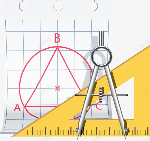 数学几何物品png免抠素材_88icon https://88icon.com 圆规 学习 学术 尺子 数学 银色圆规图像