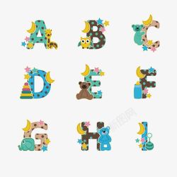 3D英语字母H卡通斑点字母高清图片