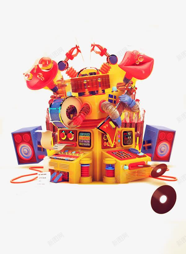 儿童玩具模型png免抠素材_88icon https://88icon.com 3D 3D模型 c4d 三维 创意 卡通 彩色游戏机 游戏机 电玩 立体 音响