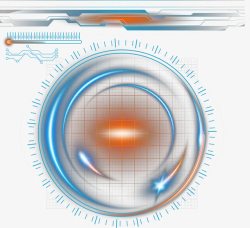 蓝色科技操作界面光感素材