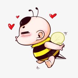 爱心蜜蜂可爱的小蜜蜂高清图片