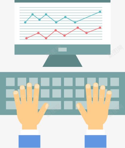 电脑操作png免抠素材_88icon https://88icon.com 办公 数据分析 数据统计 电脑 电脑操作 键盘