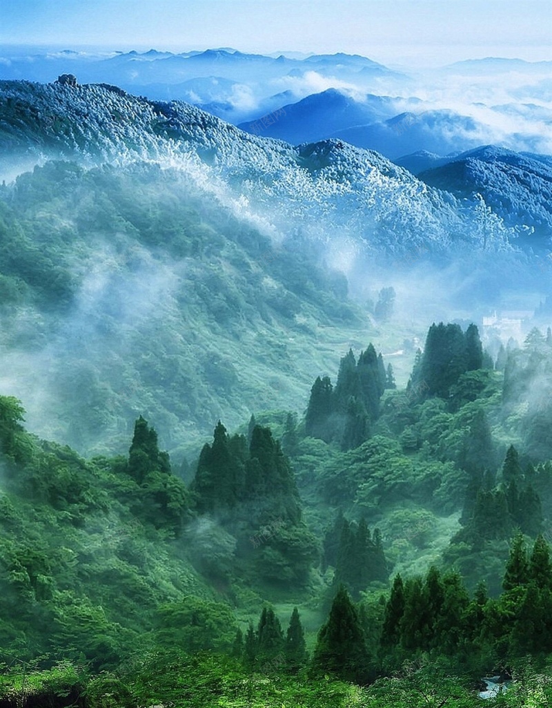 森林山水风景H5背景jpg设计背景_88icon https://88icon.com H5 H5背景 h5 山水 彩色 景点 森林 风景