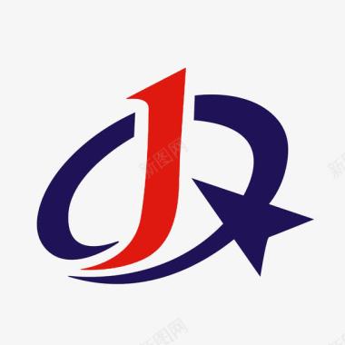 白色光背景JQ字母logo图标图标