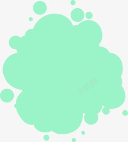 绿色气泡框框素材