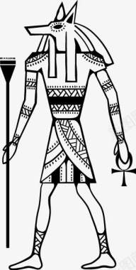埃及文化元素矢量图图标图标