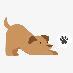 创意狗狗素材趴着的小狗卡通矢量图高清图片