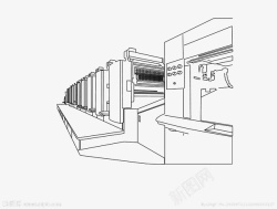 印刷机海德堡线条印刷机高清图片