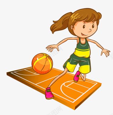 运动小人图标矢量素材卡通手绘校园篮球赛图标图标