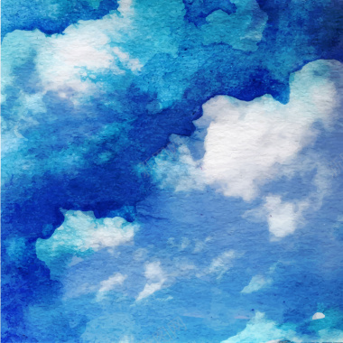 油画蓝天白云背景矢量图背景