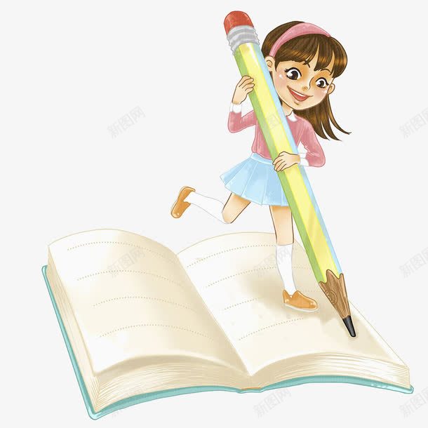 在作业本上写字的女孩png免抠素材_88icon https://88icon.com 上课 写字 努力 勤奋 卡通手绘 奋斗 学习 学习场景 学知识 看书