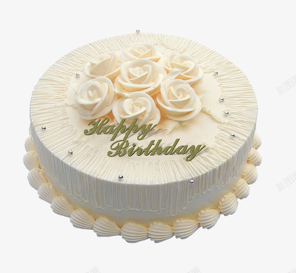 白色简单玫瑰花装饰蛋糕png免抠素材_88icon https://88icon.com 玫瑰花 生日蛋糕 白色 美食 蛋糕