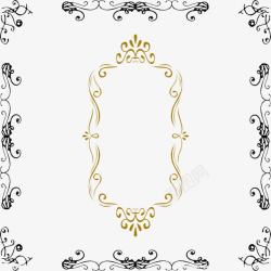 欧式镜子花纹边框元素图案素材
