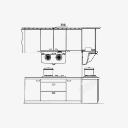 厨房柜子简笔画厨房图标高清图片