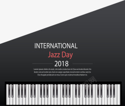 国际音乐节黑色三角钢琴海报矢量图高清图片