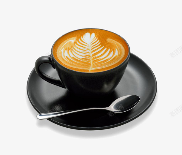 盘子里的花式咖啡png免抠素材_88icon https://88icon.com PNG素材 咖啡 盘子 花纹