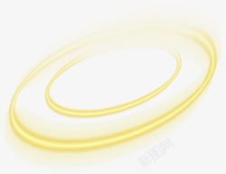 黄色圆圈光效效果元素素材