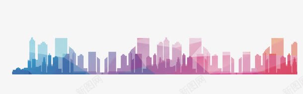 彩色城市剪影png免抠素材_88icon https://88icon.com 企业安全生产安全生产月 地标 安全月 建筑物 彩色城市剪影