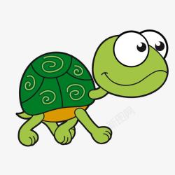 四肢卡通绿色的乌龟动物高清图片