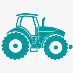 农用拖拉机手绘卡通农业机械拖拉机高清图片