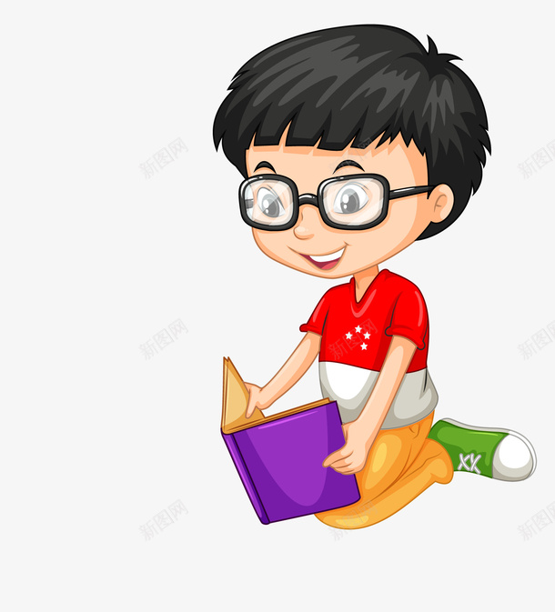 看书的小男孩卡通图png免抠素材_88icon https://88icon.com 书本 书籍 卡通 学习 学生 男孩 看书 阅读