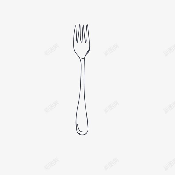 叉子png免抠素材_88icon https://88icon.com 叉子 手绘画 餐具