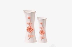 粉色玫瑰花造型花瓶素材