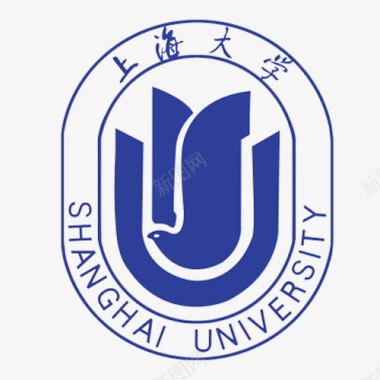 扁平化装饰上海大学logo图标图标