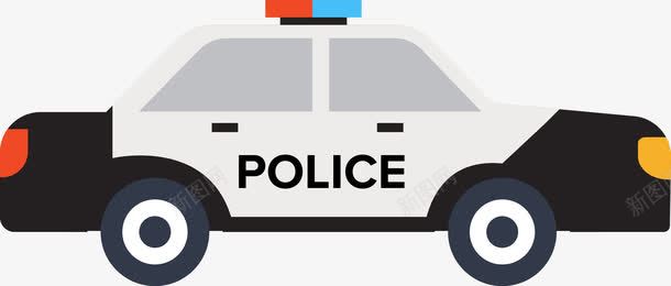 扁平警车矢量图ai免抠素材_88icon https://88icon.com 扁平 汽车 警察 警车 矢量图