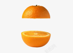 噼开切开的橙子高清图片