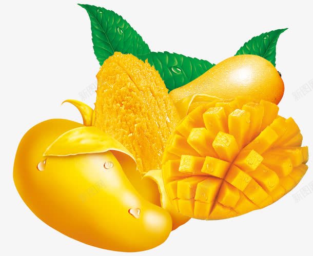 水果元素png免抠素材_88icon https://88icon.com 水果 美食 芒果 黄色