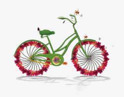 花朵自行车素材