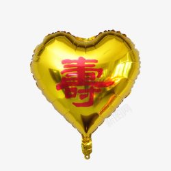 金色520铝箔气球金色心形气球高清图片