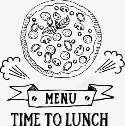 披萨午餐菜单logo标志素材
