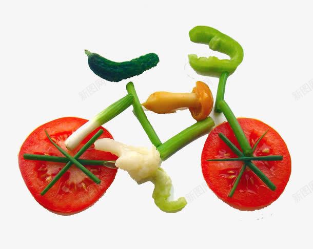 创意果蔬造型png免抠素材_88icon https://88icon.com 创意 创意果蔬造型设计免费下载 创意水果 自行车 葱 西红柿 辣椒