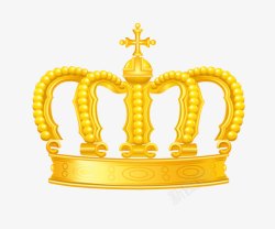 简单黄色皇冠皇冠高清图片