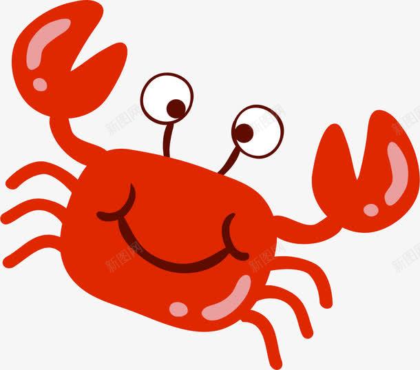 手绘螃蟹png免抠素材_88icon https://88icon.com AI 卡通 可爱 夏天 手绘 海洋 红色 线条 螃蟹