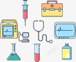 医疗信息设备图素材