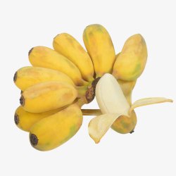 黄色小清新淘宝小米蕉水果产素材