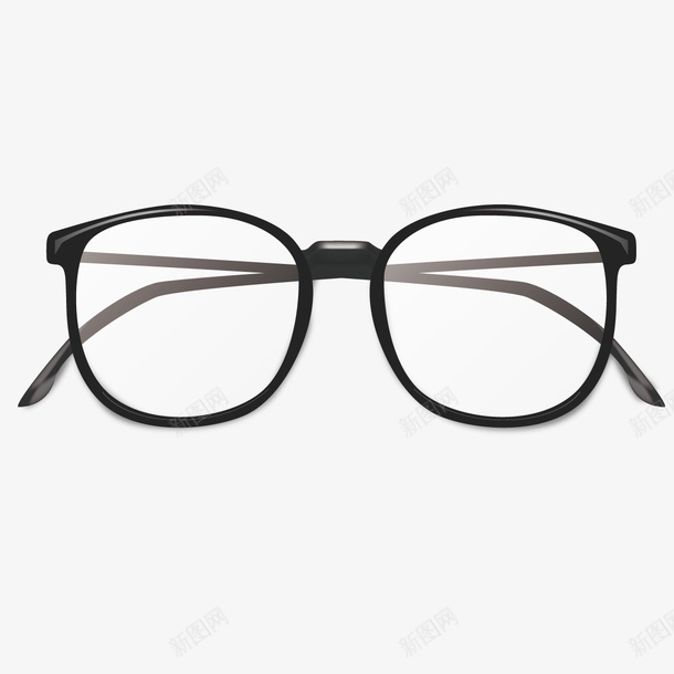 黑框眼镜矢量图ai免抠素材_88icon https://88icon.com 男性 眼镜架 装饰 黑色 矢量图