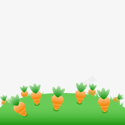 长在长在草地上的胡萝卜矢量图高清图片