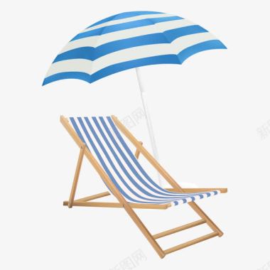 夏天海边沙滩伞图标图标