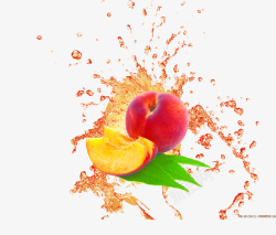秋实果汁包装水滴桃汁高清图片